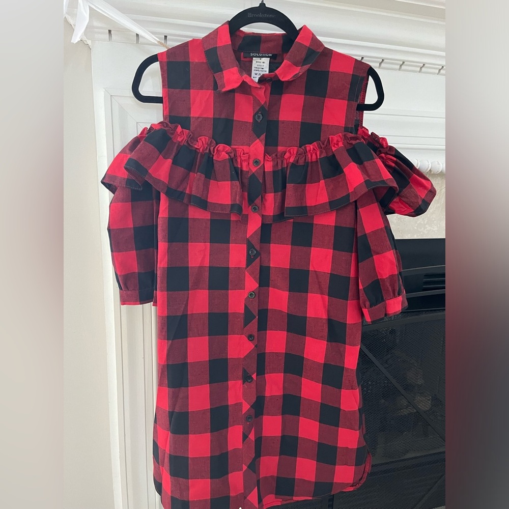 Checker print dress - size M